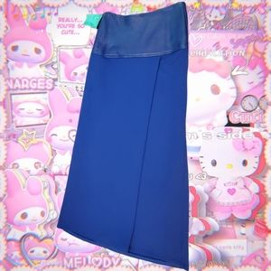 LIZ ROBERTS ROBERT ELLIOT New Old Stock Vintage Leather & Wool Wrap Midi Skirt